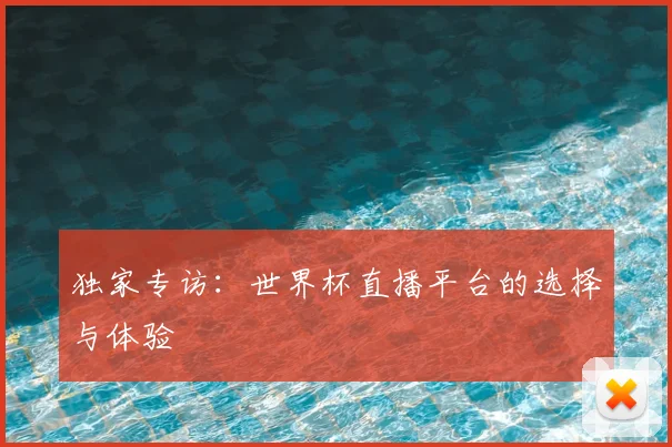 独家专访：世界杯直播平台的选择与体验
